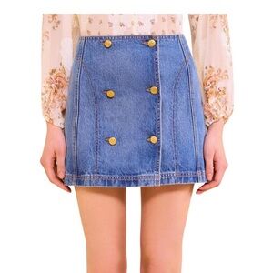 Ulla Johnson Clara Denim Mini Skirt, size 2